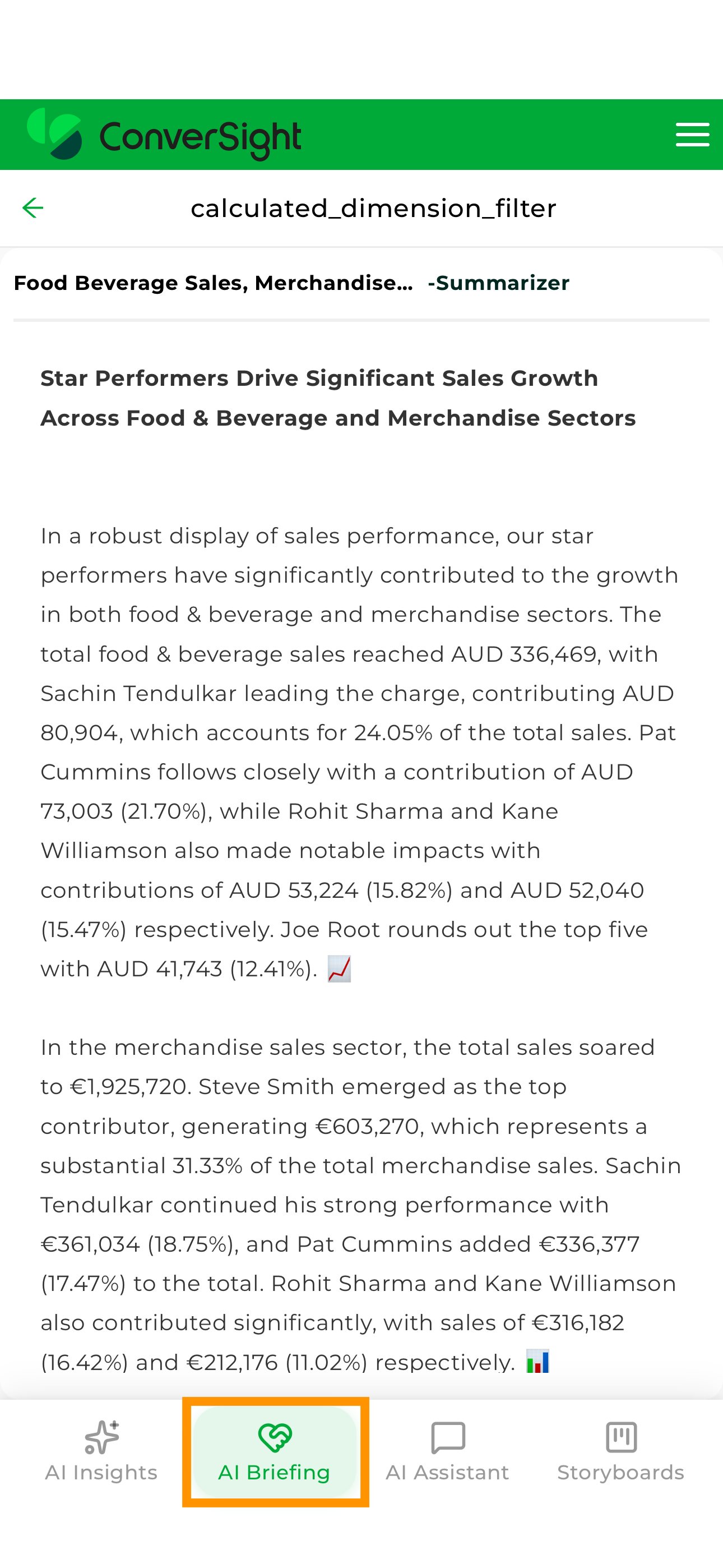 AI Briefing Page